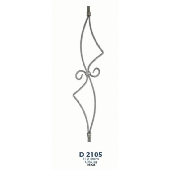 D 2105 Ferforje Dekoratif Motif 80cm