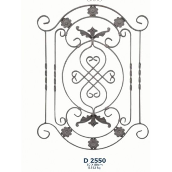 D 2550 Ferforje Dekoratif Panel 60x80 cm 