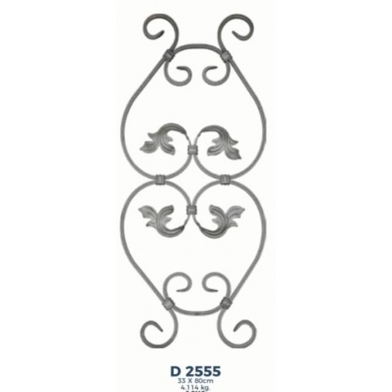 D 2555 Ferforje Dekoratif Motif 80cm (16X8)