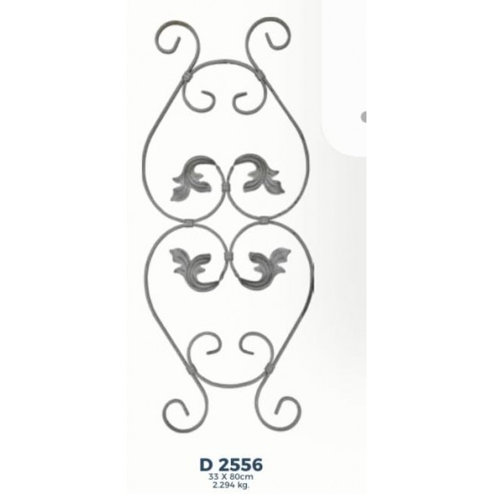 D 2556 Ferforje Dekoratif Motif 80cm (12X6)