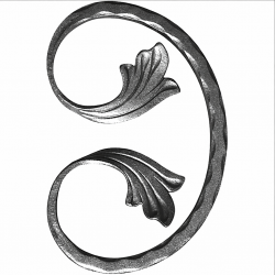 Dekoratif Parçalar - Yapraklı C Motif - 19208-g  