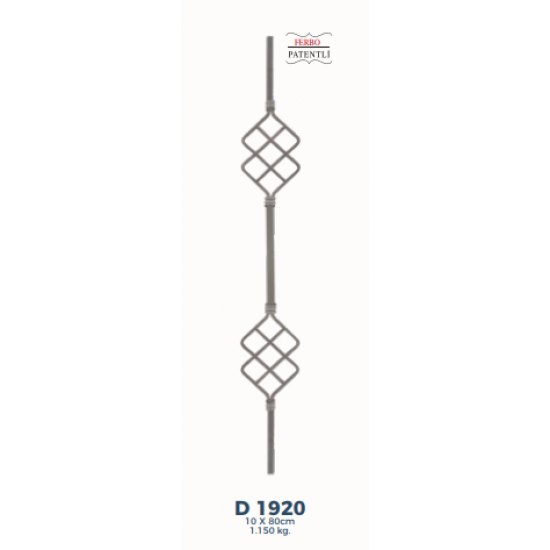 D 1920 Ferforje Dekoratif Motif 80cm