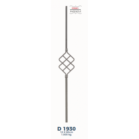 D 1930 Ferforje Dekoratif Motif 80cm